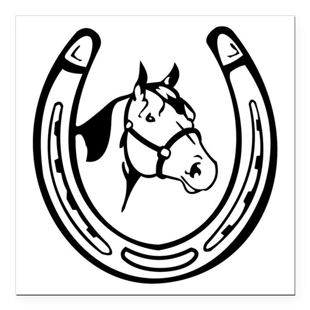 Vintage Lucky Horseshoe Car Magnet - 3x3 Inch Square Magnetic Bumper Sticker for Cars, Trucks & Metal Surfaces | Perfect for Decoration, Gifts & Good Luck Charm