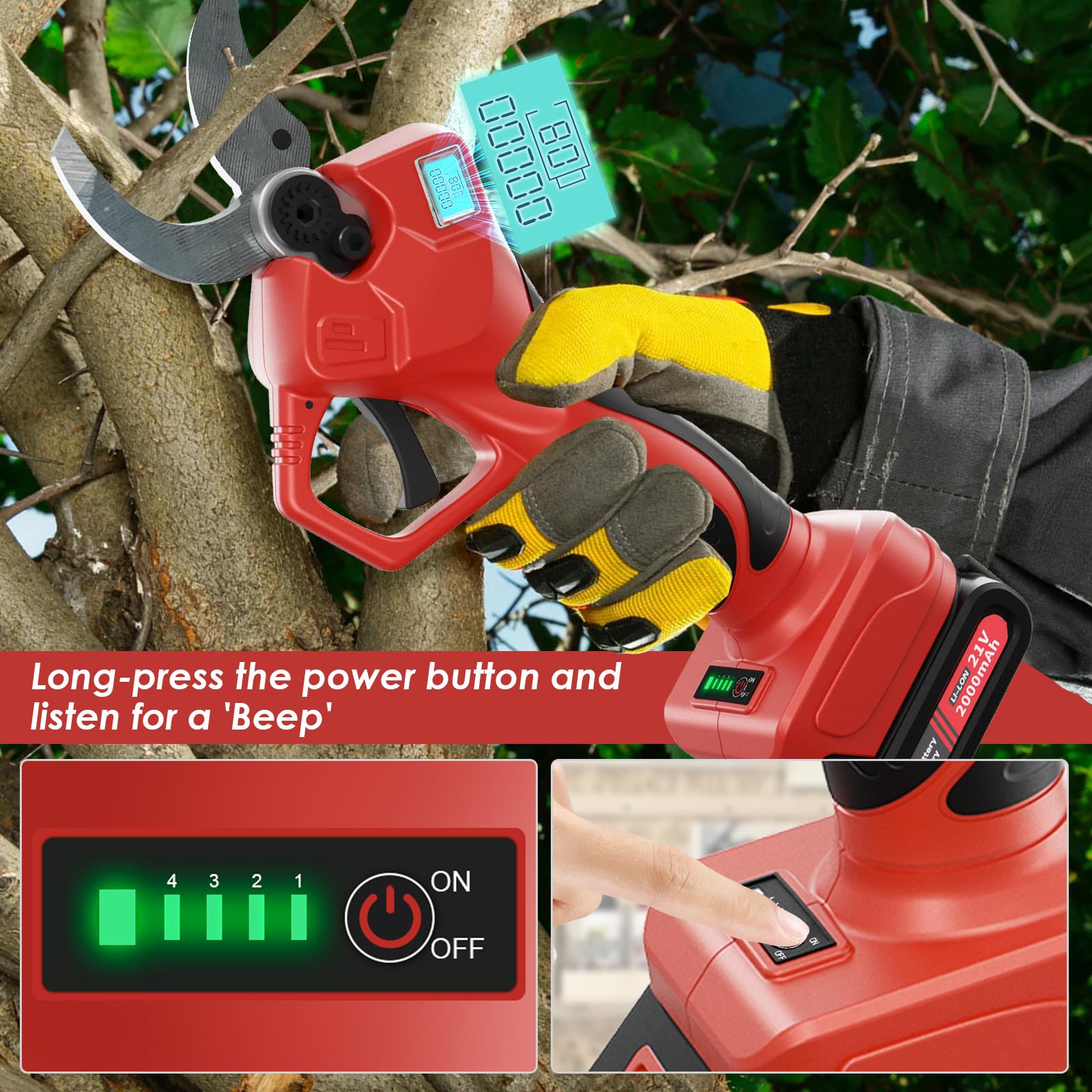 Cordless Electric Pruning Shears 1.96