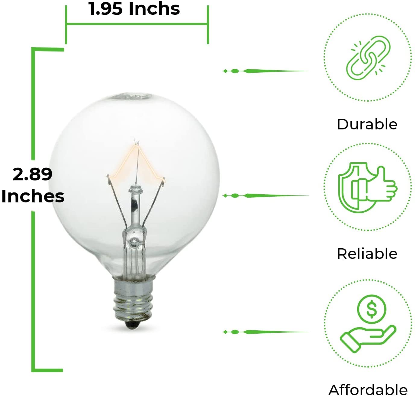 25W Wax Warmer Bulbs - Pack of 6, E12 Base Globe Incandescent Dimmable Light Bulbs for Scentsy & Full Size Wax Warmers | Perfect for Home Aromatherapy, Candle Wax Melting, and Creating Cozy Ambiance