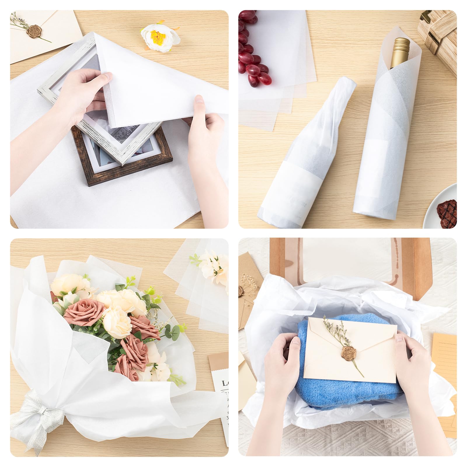Premium White Tissue Paper for Gift Wrapping - 75 Sheets 14x20 Inches Bulk Pack | Perfect for Holiday, Birthday, Christmas Gifts, Party Decor & DIY Crafts | Ideal for Gift Bags, Packaging, and Creative Projects