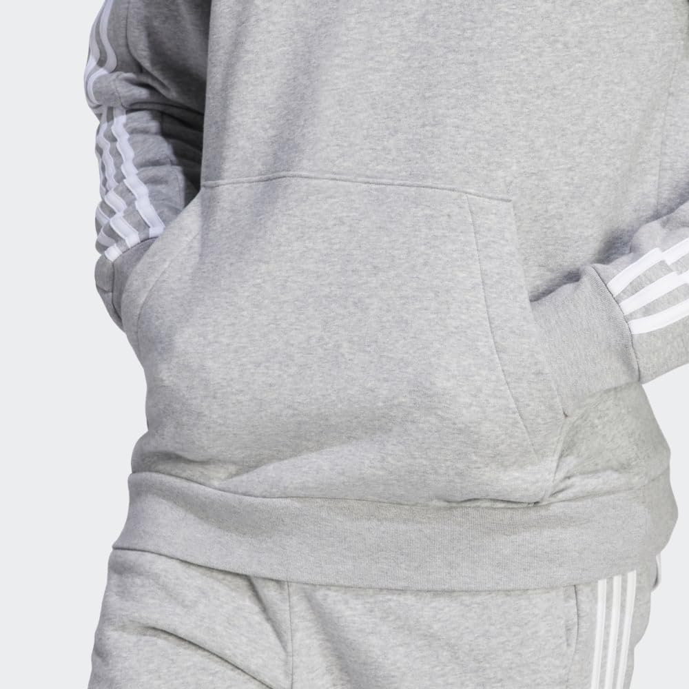 adidas Men's Essentials Fleece 3-Stripes Hoodie - Soft Warm Pullover Sweatshirt for Casual Wear, Gym & Outdoor Activities