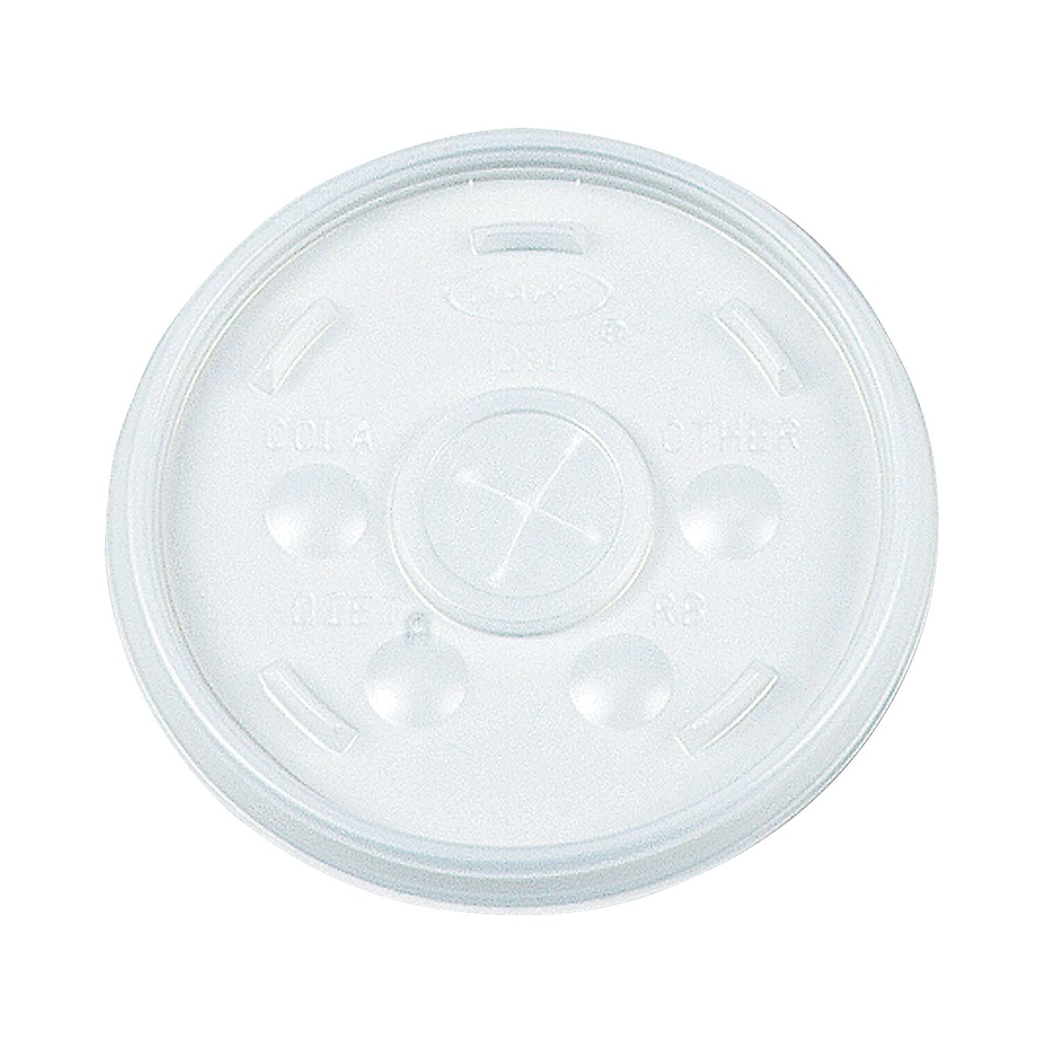32 oz White Straw Slotted Plastic Lids for Hot & Cold Foam Cups - Perfect for Coffee Shops, Bubble Tea, and Smoothie Businesses