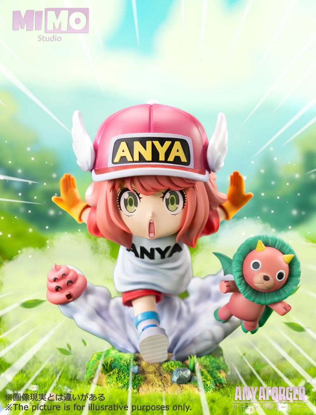 Mimo Studio Running Arale Anya Anime Figure - Cute Japanese Manga Collectible for Home Decor, Office Desk Display, and Anime Fan Gift
