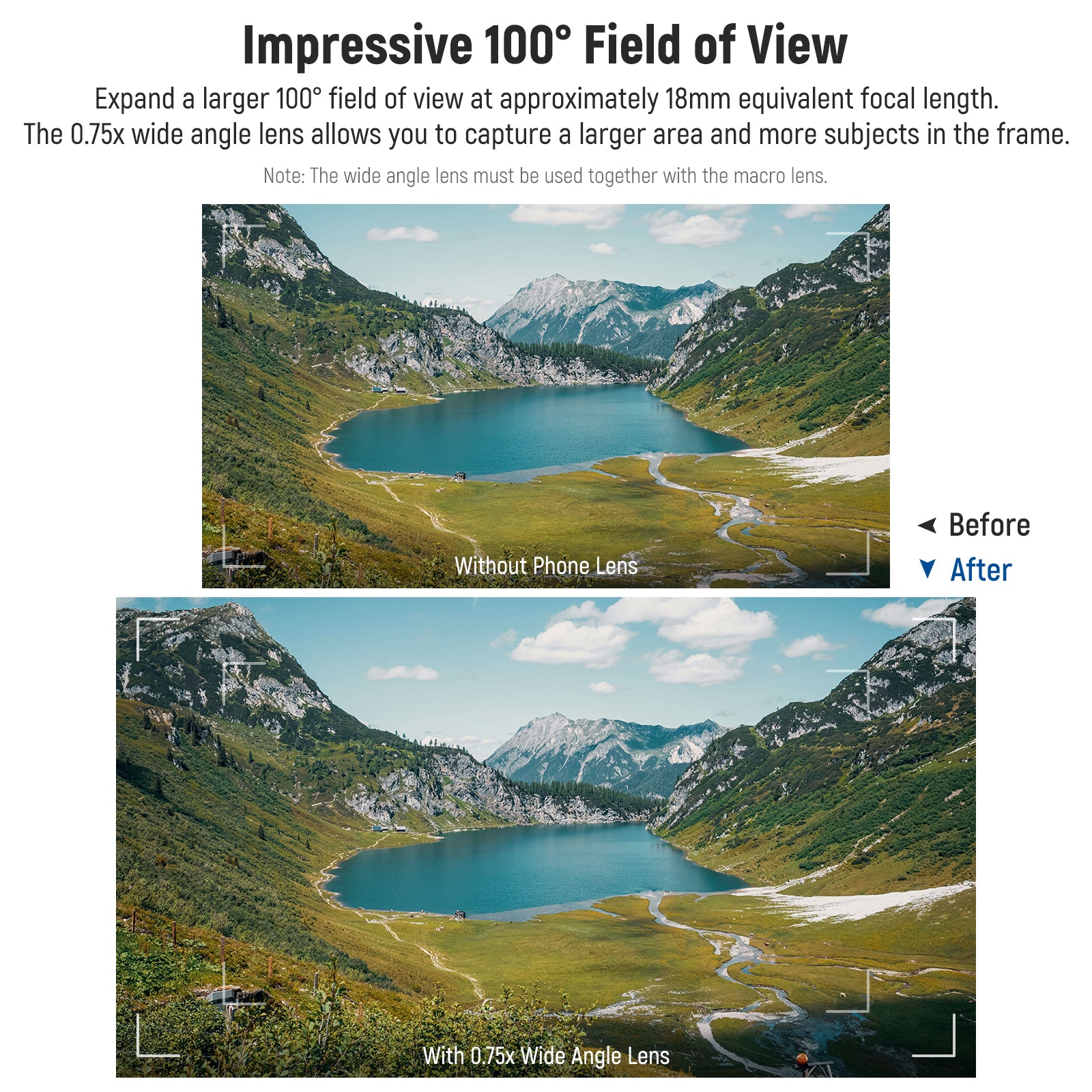 NEEWER LS 60 2-in-1 Wide Angle & Macro Phone Lens Kit - 0.45x Wide Angle & 2x Macro Lens for iPhone, Samsung, Android - Perfect for Travel, Food Photography, and Close-Up Shots