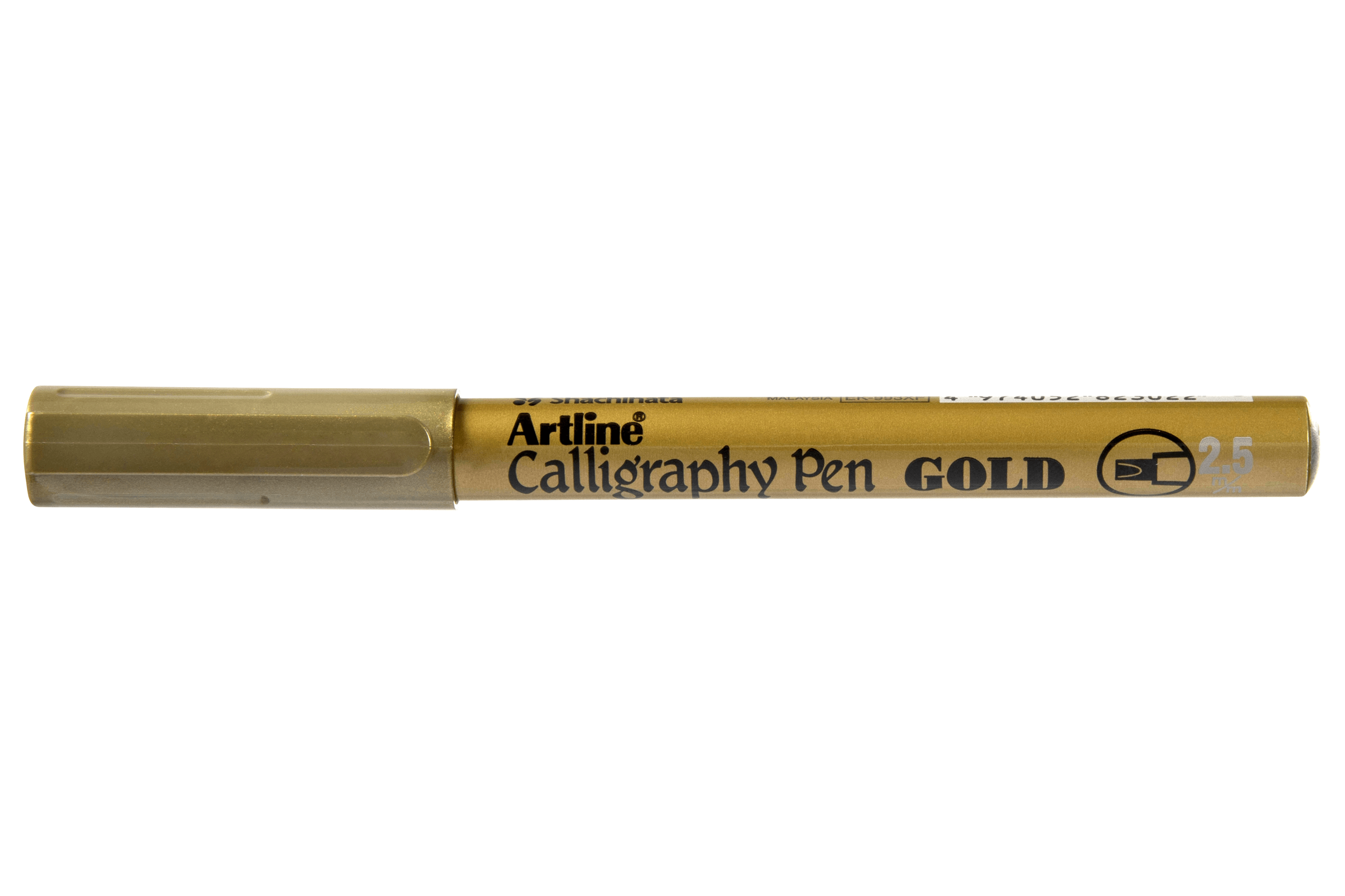 Artline 993 Calligraphy Metallic Marker Set - 2.5mm Fine Tip Gold Pens (12 Pack) for Wedding Invitations, Scrapbooking & DIY Crafts