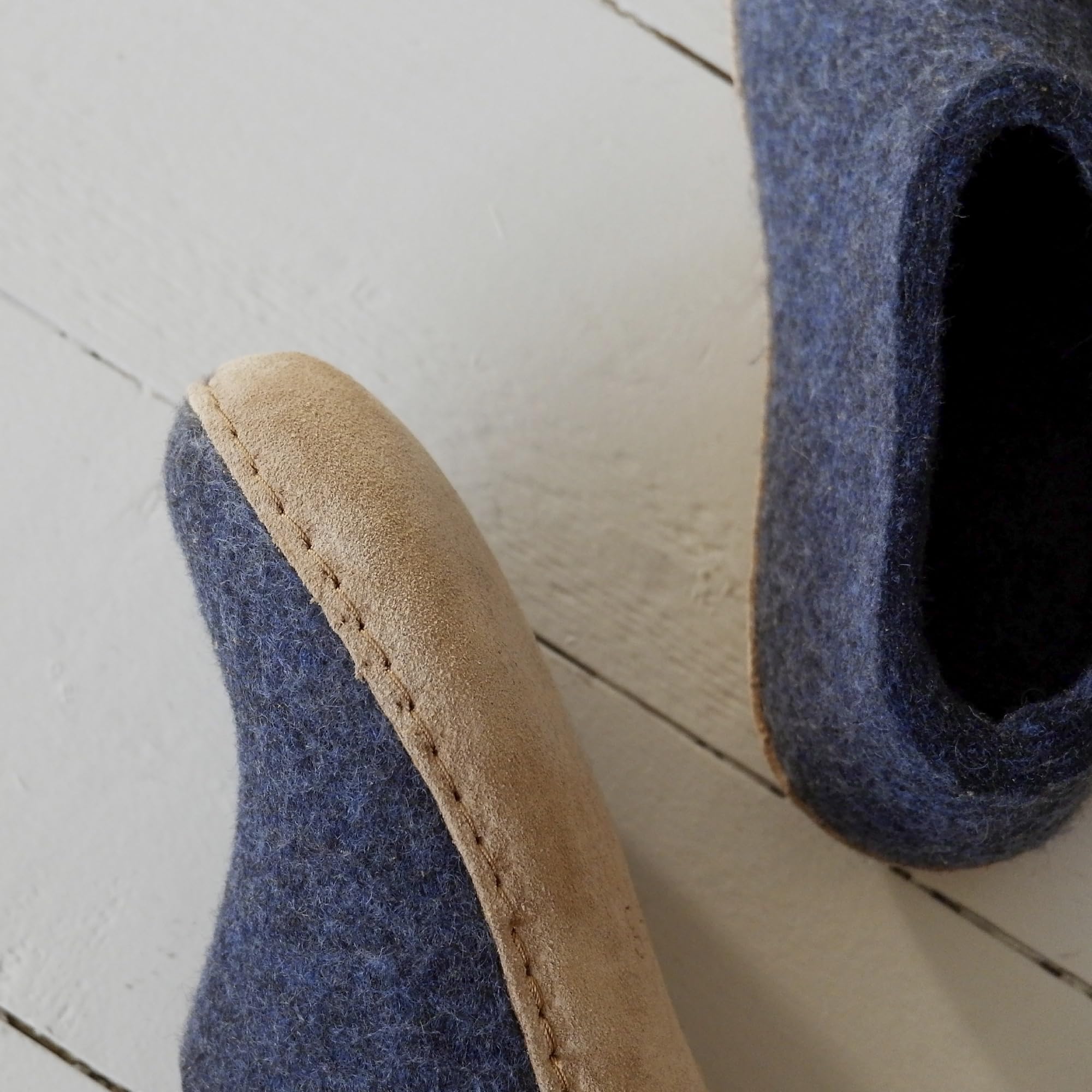 Glerups Genuine Wool Slippers with Leather Outsole - Cozy Indoor & Outdoor House Shoes for Men and Women