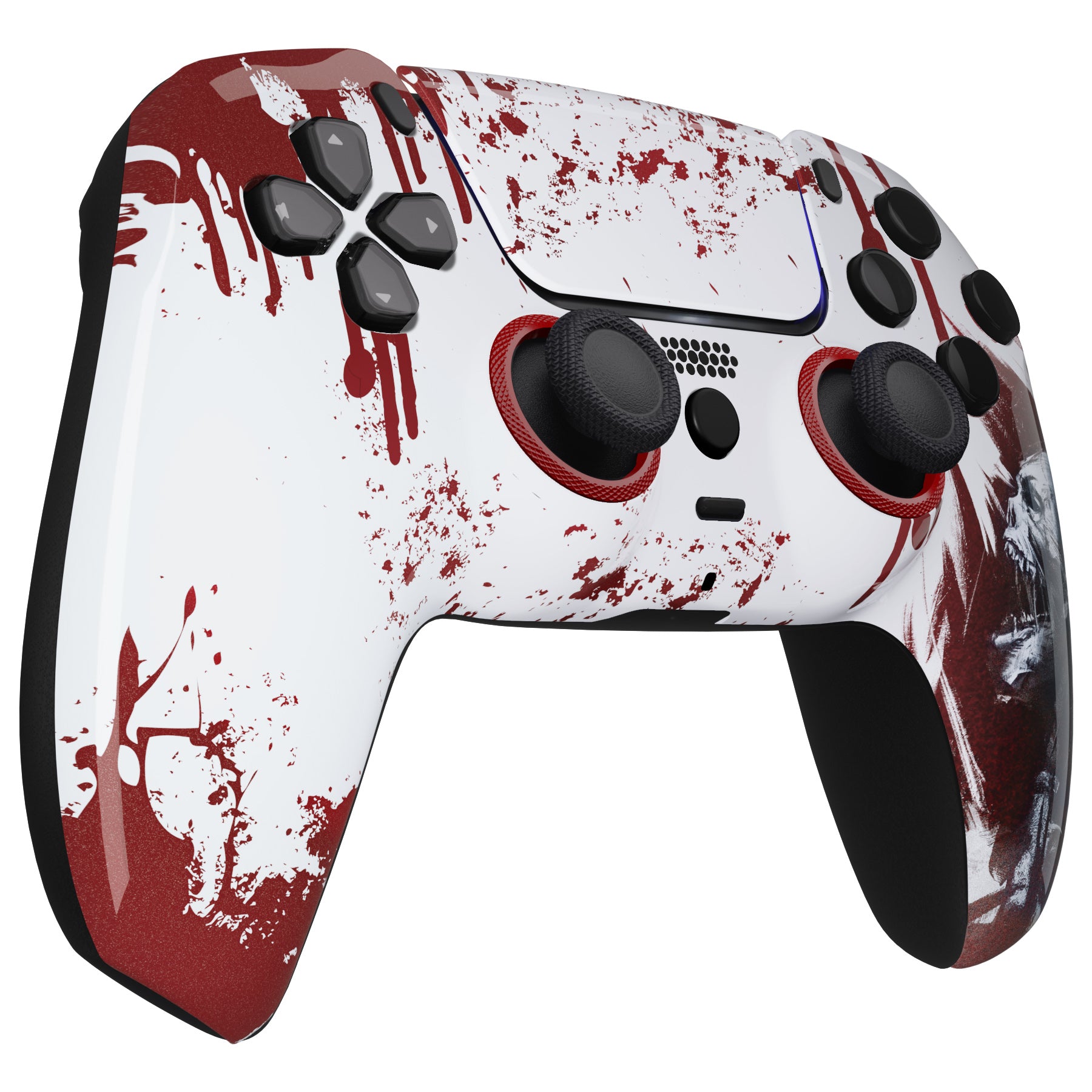 eXtremeRate LUNA Redesigned Front Shell with Touchpad for PS5 Controller BDM 010/020/030/040/050 - Blood Zombie Edition - GHPFT002 - Perfect for Gaming, Customization & PS5 Controller Repair