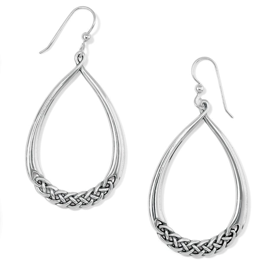 Interlok Braid Oval Drop French Wire Earrings – Elegant Dangle Earrings for Women, Hypoallergenic & Lightweight – Perfect for Weddings, Parties & Everyday Wear