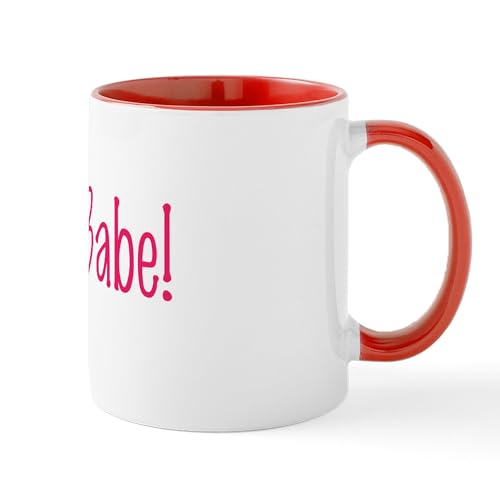 White/Red Inside - Babe Mugs