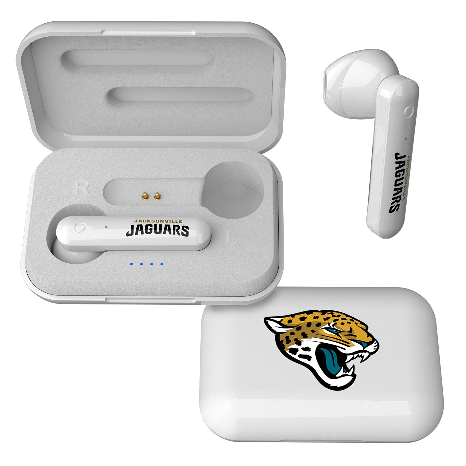 NFL Team Logo Wireless TWS Earbuds with Bluetooth 5.0, Noise Cancelling & 24H Playtime - Perfect for Game Day, Workouts & Commuting