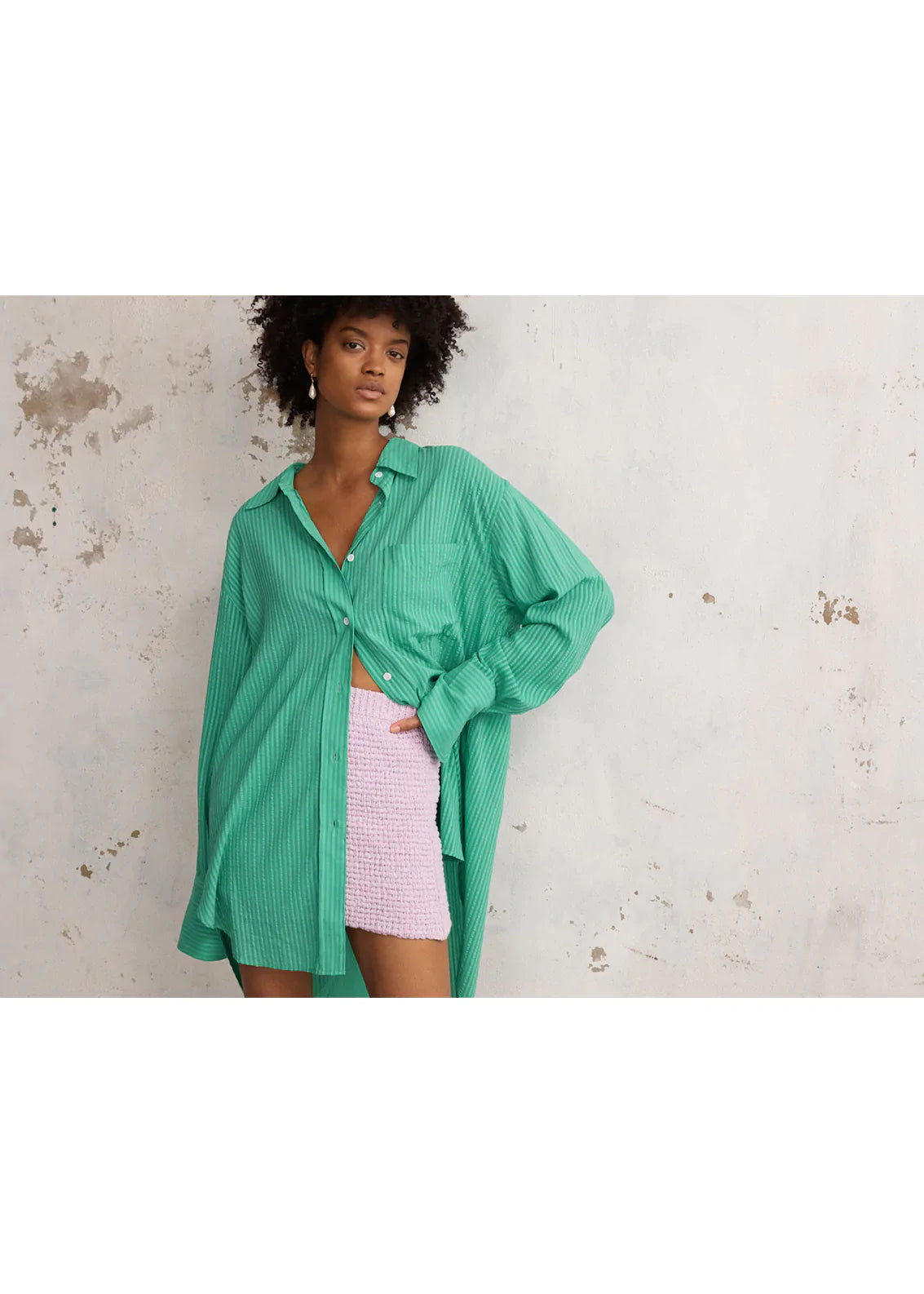 Elodie Shirt Green | Women's Casual Button-Down Top | Perfect for Office Wear & Weekend Outfits