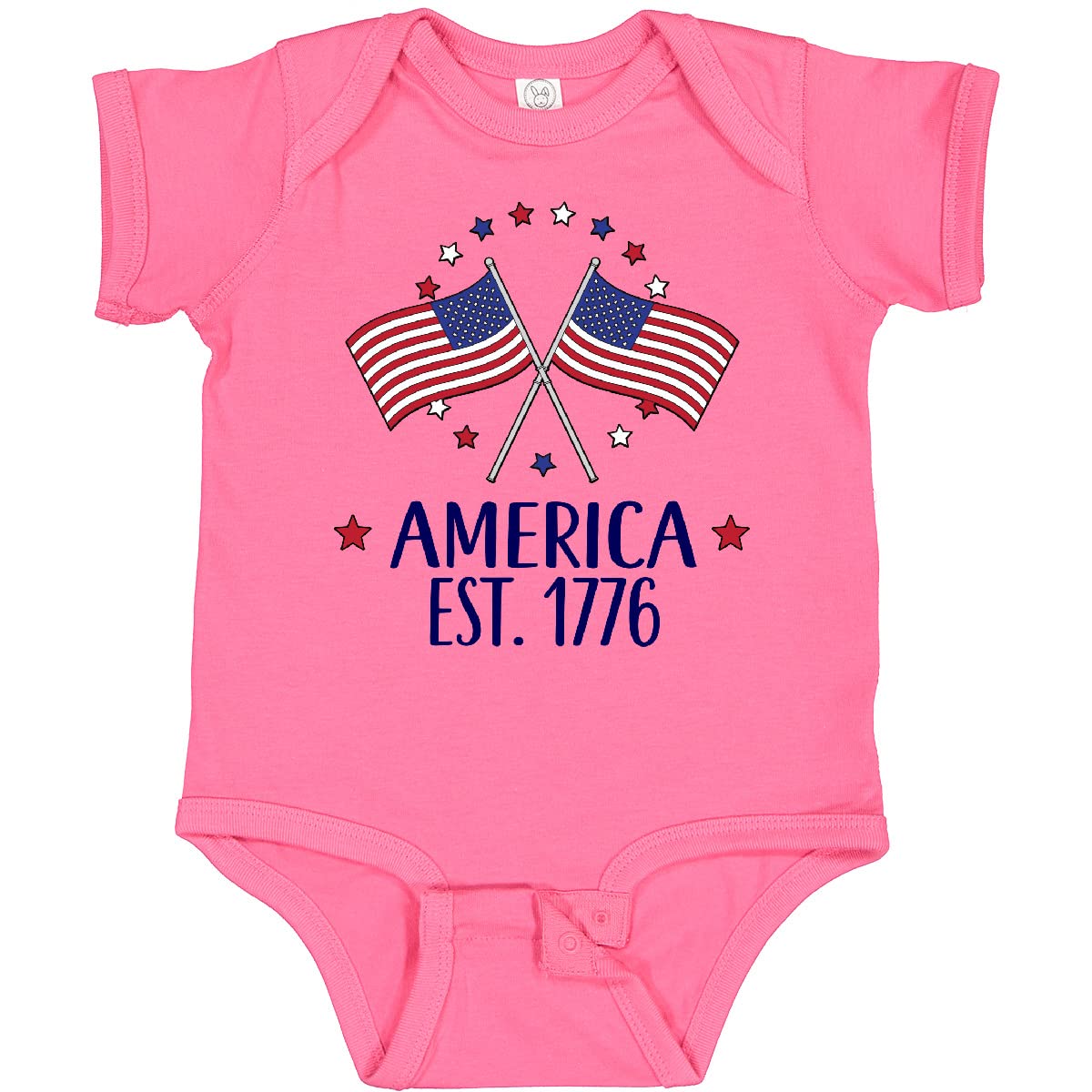 Inktastic America Est 1776 Patriotic 4th of July Baby Bodysuit - Cute Independence Day Outfit for Infants & Toddlers