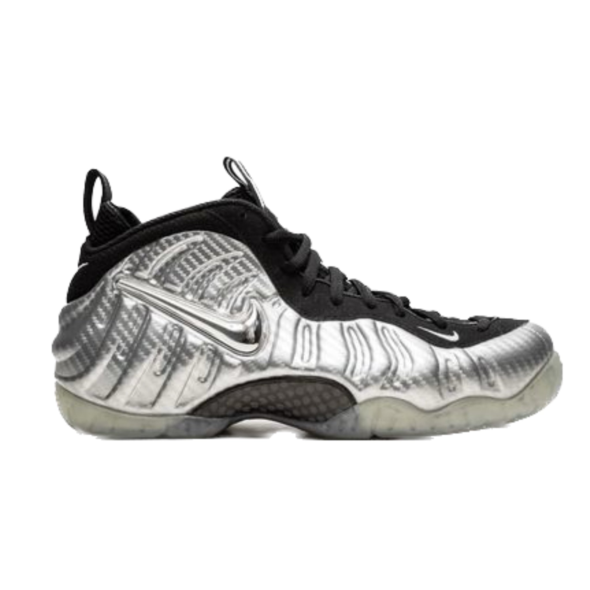Nike Air Foamposite Pro Basketball Shoes - Silver Surfer Metallic Silver Colorway | Men's High-Top Sneakers for Streetwear & Performance Basketball