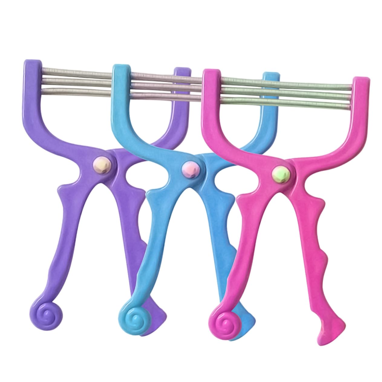 Facial Hair Removal Spring Tool - Reusable Face Epilator & Spring Razor for Smooth Skin - Beauty Tool for Women & Men - Perfect for Eyebrows, Upper Lip & Chin (Random Color)