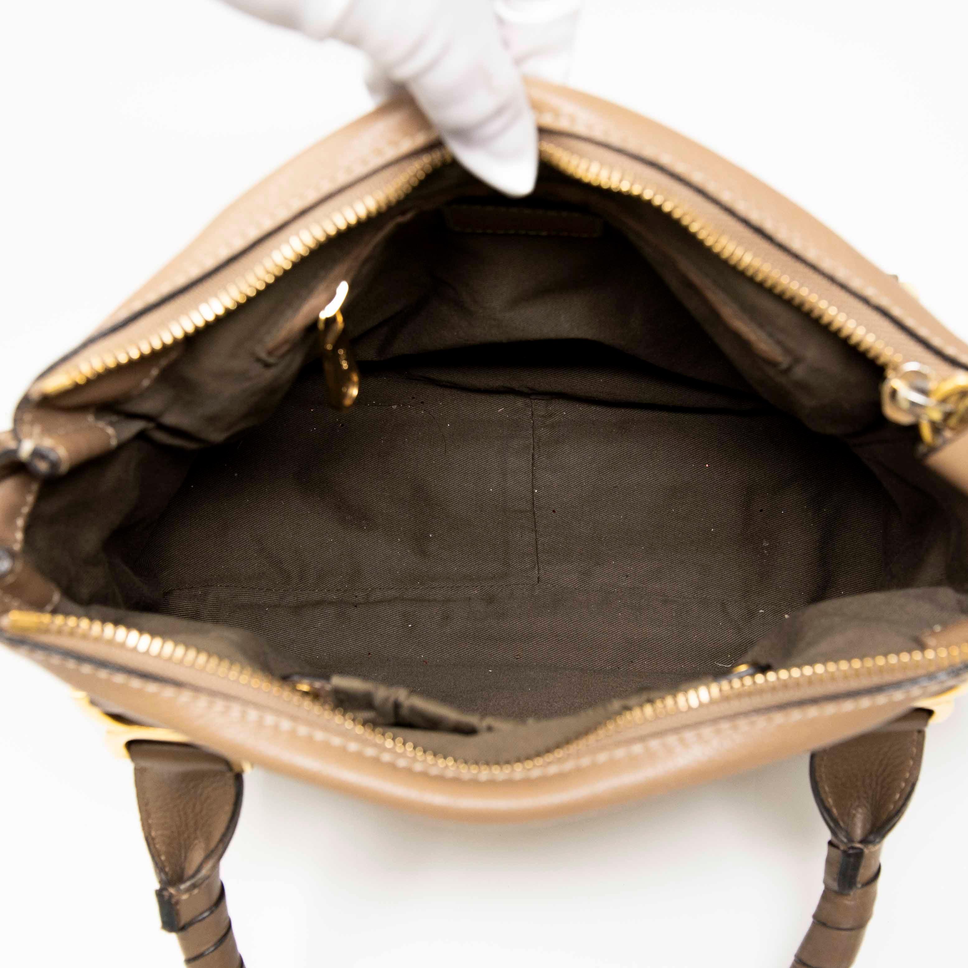 Chloe Brown Medium Marcie Crossbody Bag - Stylish Leather Shoulder Purse for Women, Perfect for Work, Travel & Everyday Use