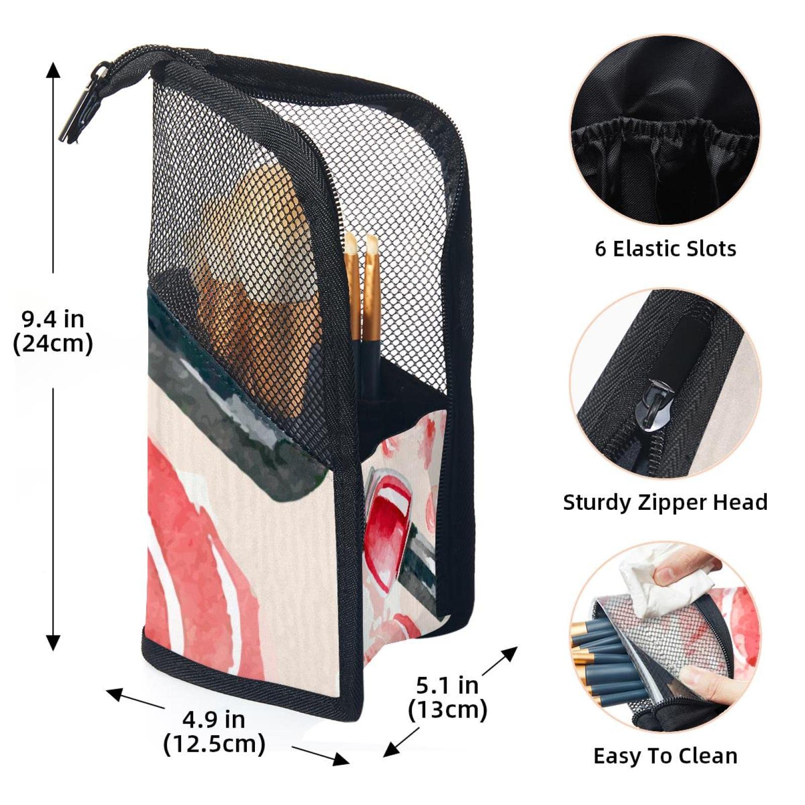 12-Piece Makeup Brush Set with Organizer Bag - Portable Cosmetic Brush Holder with Pink Flower Design for Lipstick & Makeup Tools - Perfect for Travel, Home & Professional Use