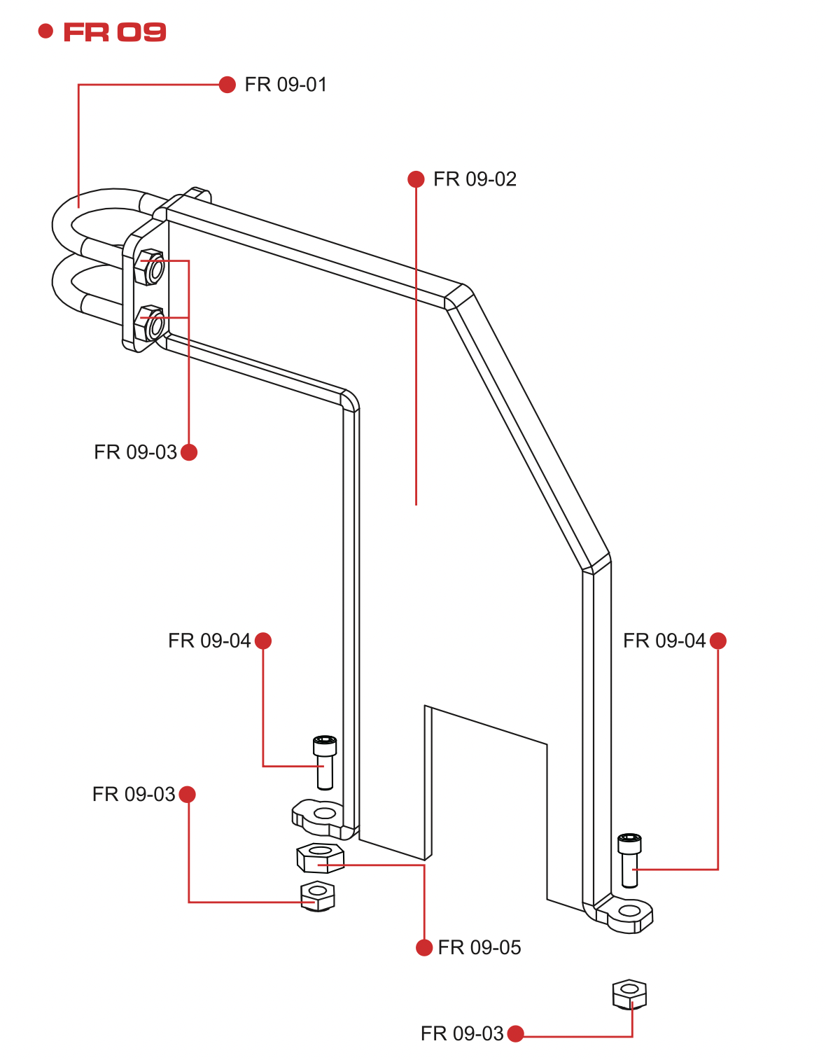 FR09 FLOW RED+ Reinforcement Bracket Set - Heavy Duty Metal Support for Automotive, Marine & Industrial Applications - Perfect for Engine Mounts, Chassis & Structural Repairs