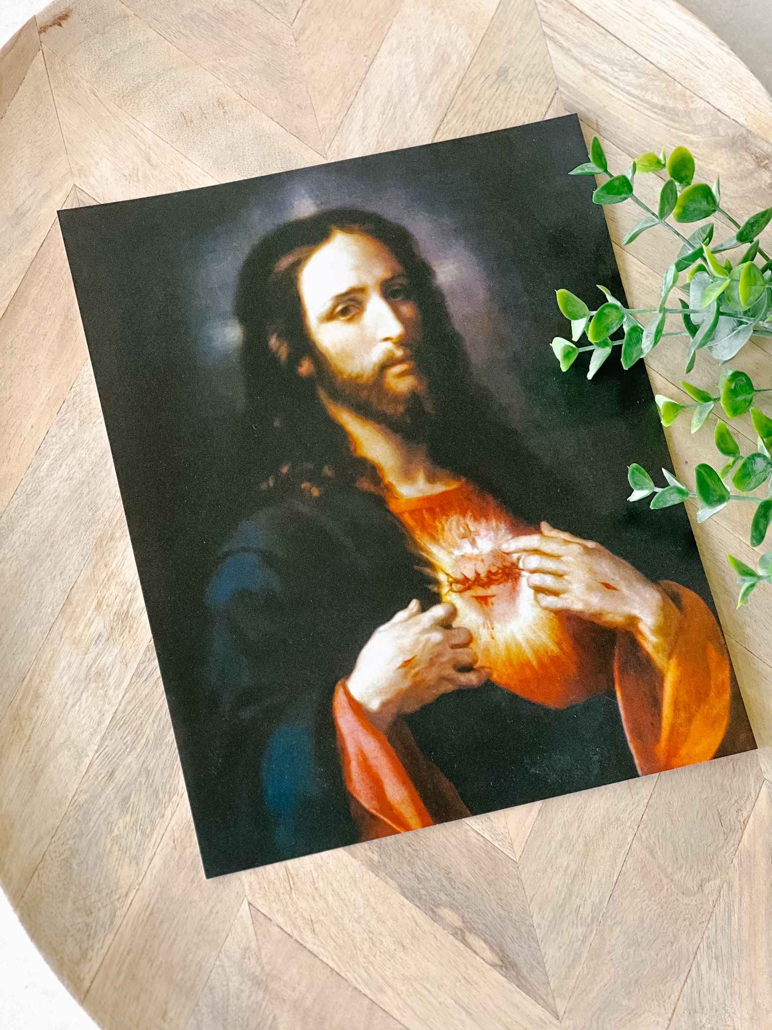 Sacred Heart Print - Religious Wall Art Decor for Home, Church & Office - Perfect for Prayer Rooms & Spiritual Spaces