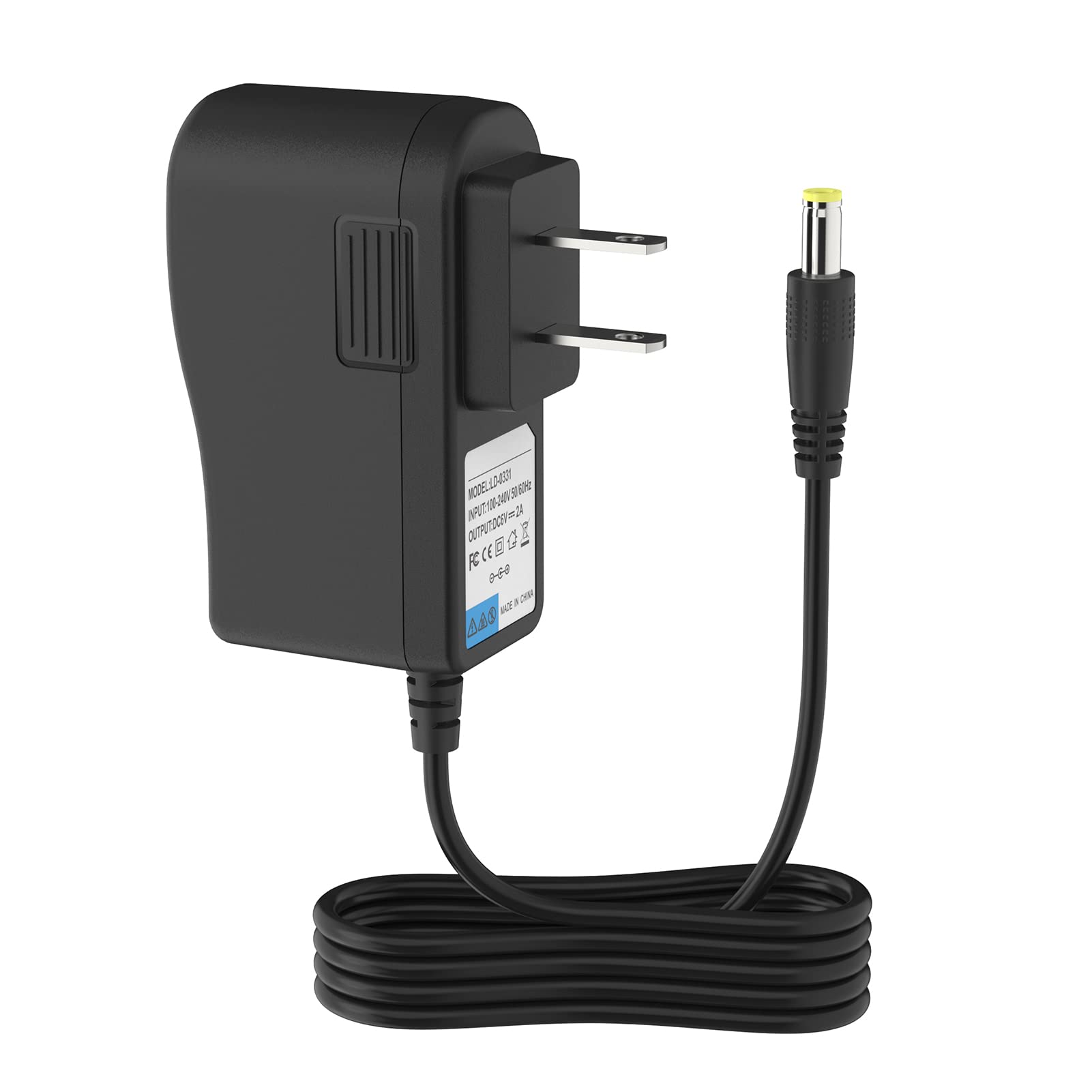 6V AC Power Adapter for iTouchless Automatic Sensor Trash Cans (2.5-23 Gallon) with 6.4Ft Cord - Replacement Power Supply for 13 Gallon Trash Cans | Perfect for Kitchen, Bathroom & Office Use