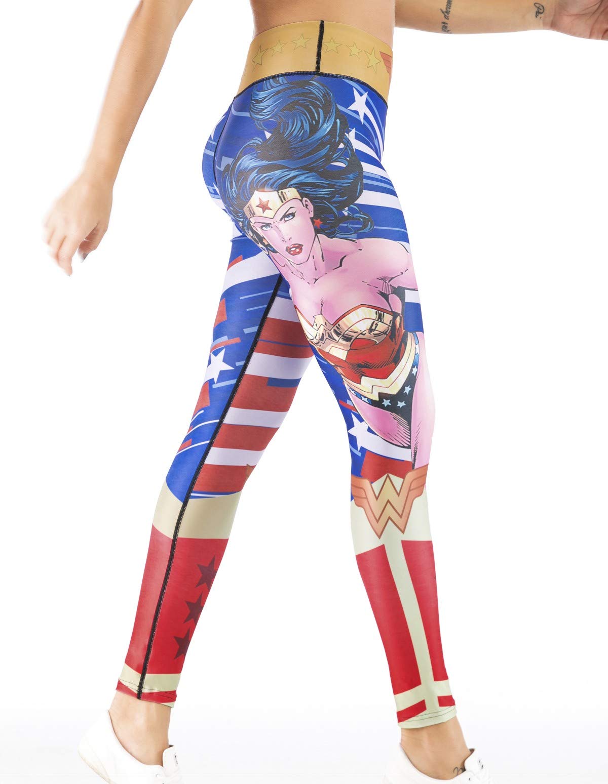 Women's Superhero Printed Yoga Leggings - High Waist Compression Workout Pants for Running, Gym & Casual Wear