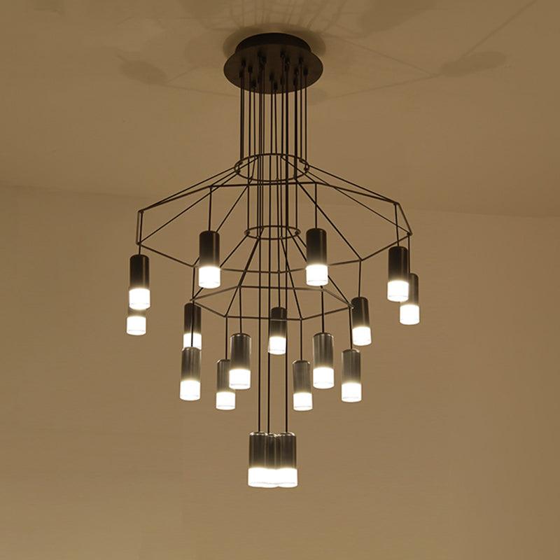 Elegant Crystal Lines Chandelier - Modern Ceiling Light Fixture for Dining Room, Living Room & Bedroom | Perfect for Home Decor & Wedding Venues