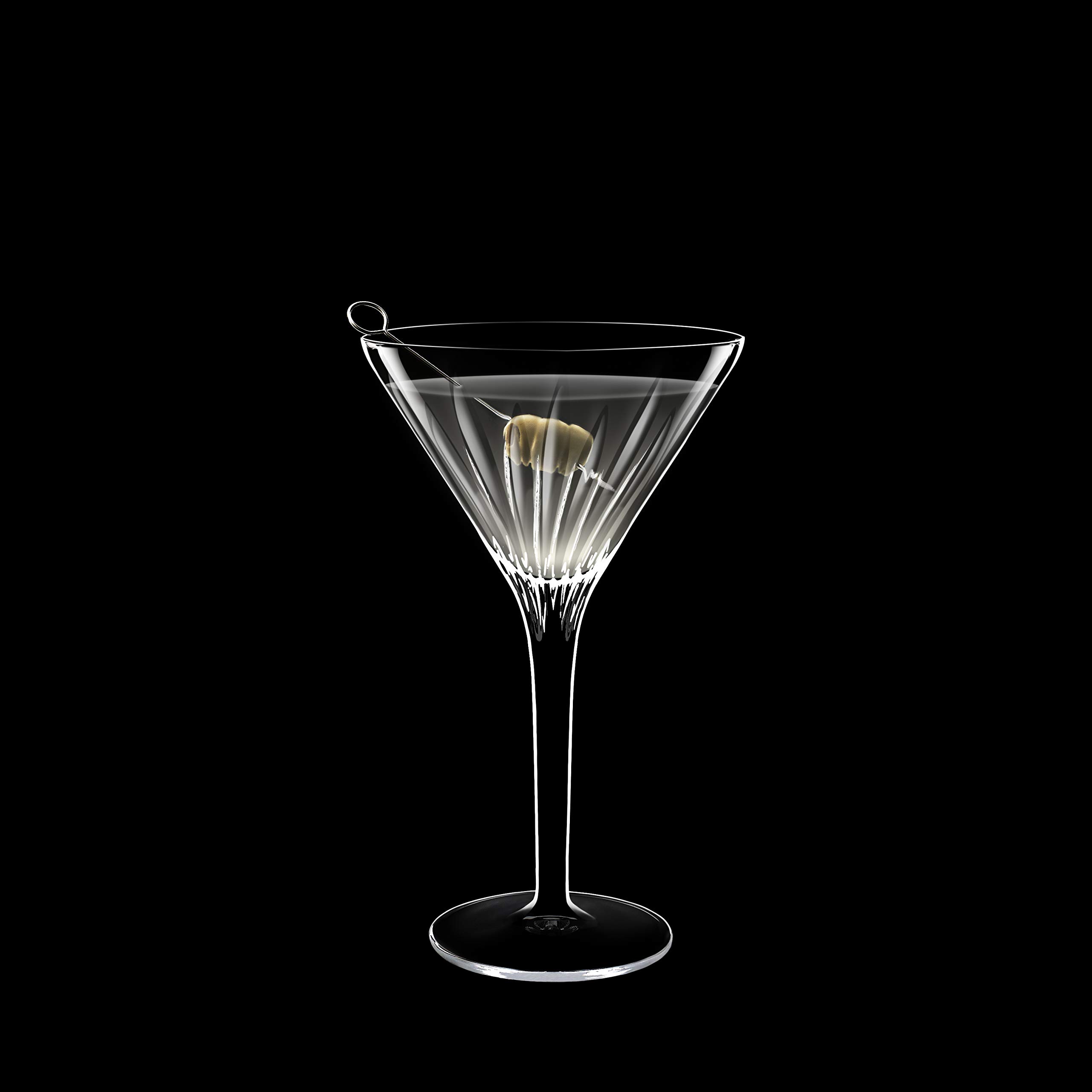 Luigi Bormioli 12459/02 Mixology Martini Glass Set - 4 Cocktail Glasses (215ml/7.3oz) Clear Crystal for Home Bar, Parties & Entertaining - Premium Barware for Martinis, Cosmopolitans & Cocktails