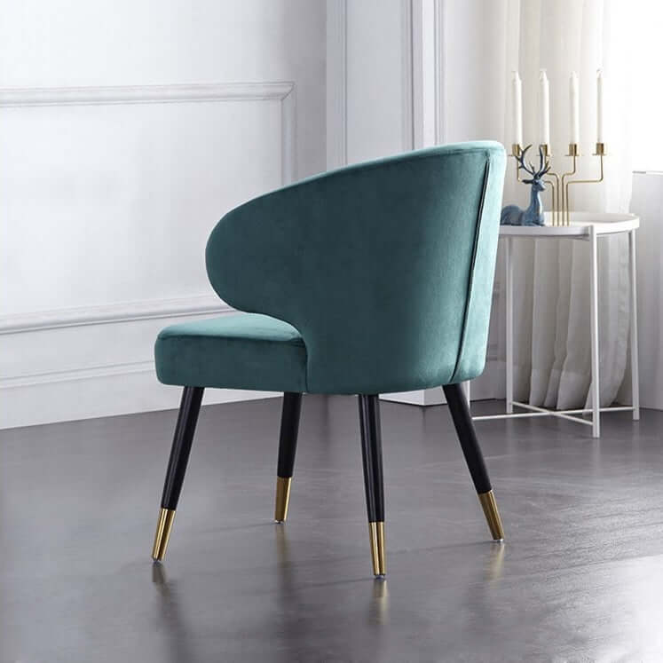 Mid-Century Modern Gray Velvet Upholstered Dining Chairs with Arms - Set of 2 for Dining Room, Kitchen, or Home Office - Comfortable & Stylish Seating Solution