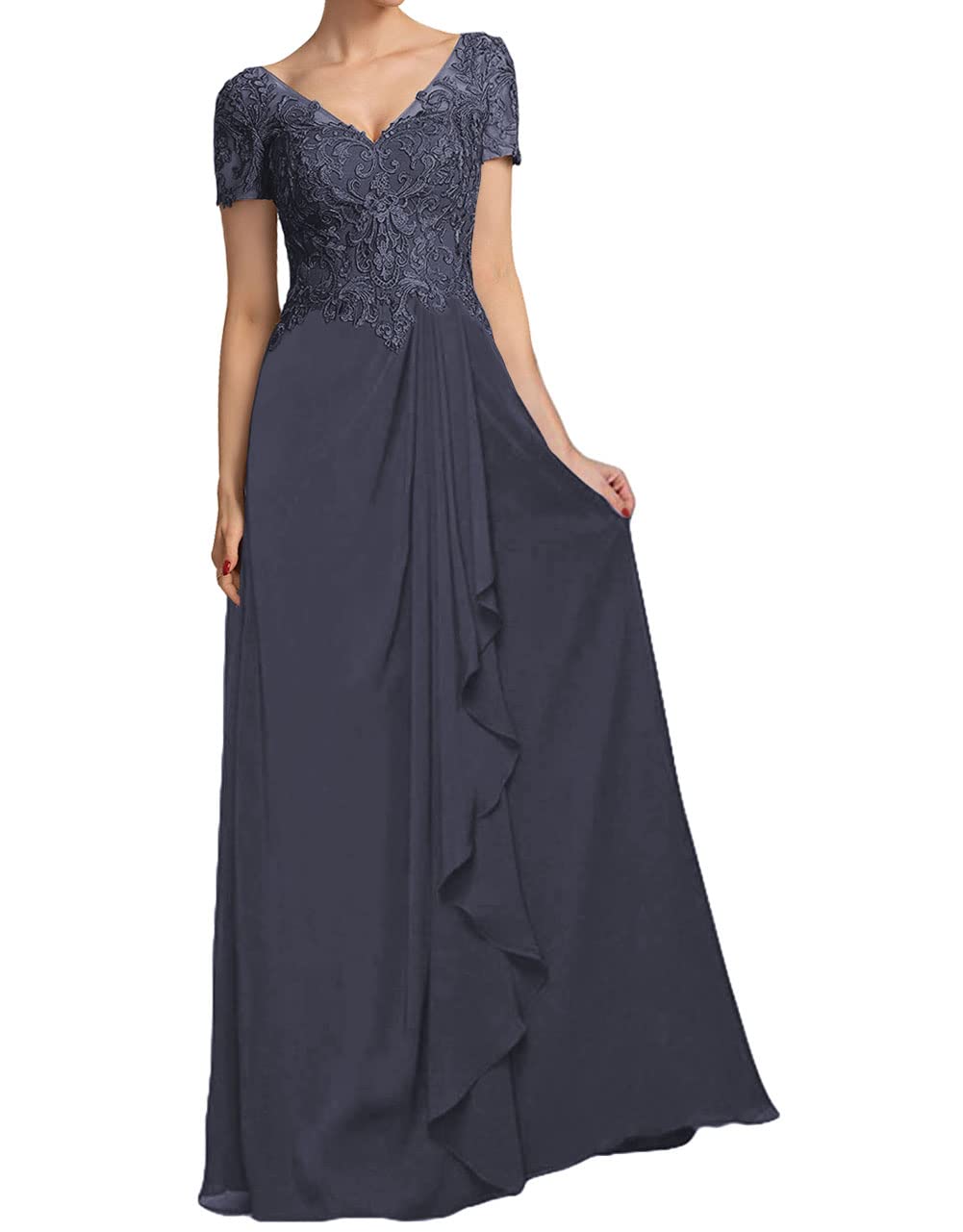 Elegant Mother of The Bride Dresses - Long Lace Evening Gowns for Wedding Guests - Flowy Chiffon Formal Wear for Women - Perfect for Weddings, Galas & Special Occasions