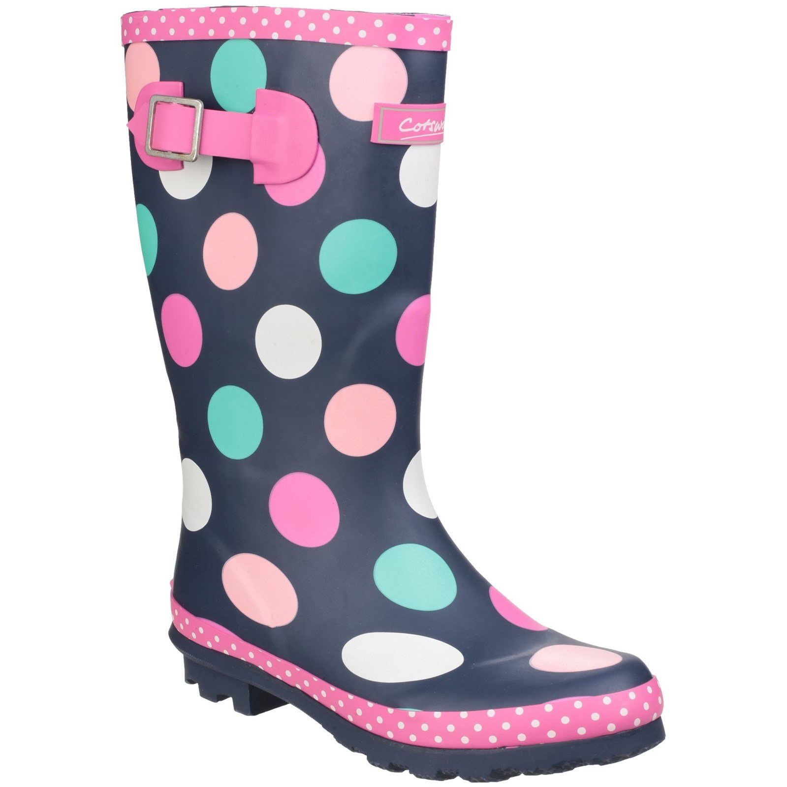 Kids Dotty Jnr Pull-On Wellington Boots - Waterproof Rain Boots for Boys & Girls - Multicolor Size UK 9/EU 27 - Perfect for Puddles, Gardening & Outdoor Play