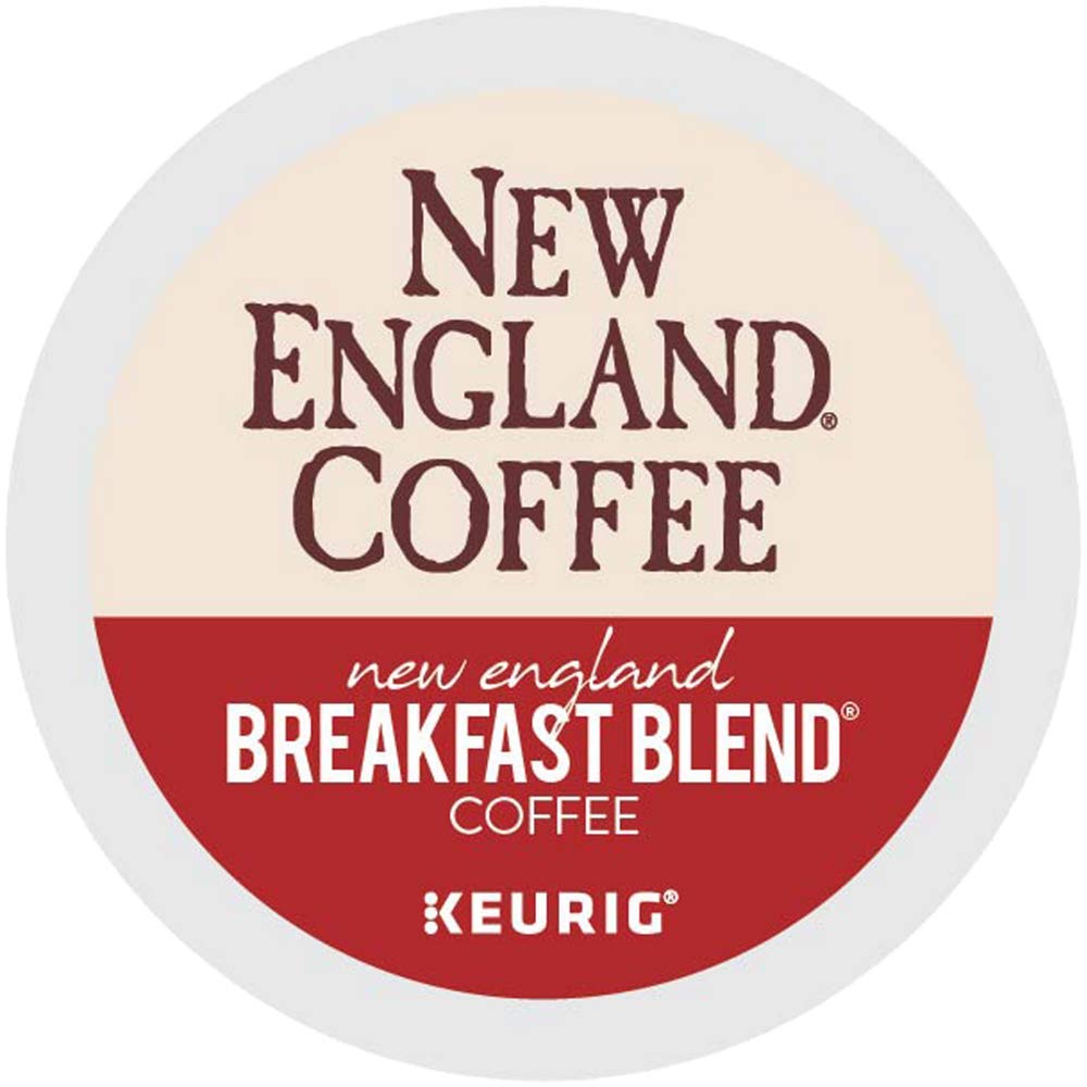 New England Coffee Breakfast Blend K-Cups – Medium Roast Coffee Pods for Keurig Brewers | Perfect for Morning Energy & Office Use