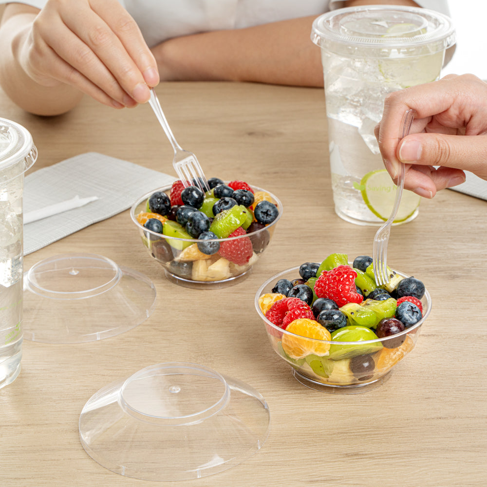 6 oz Clear Plastic Deli Containers with Lids - 10 Pack (4