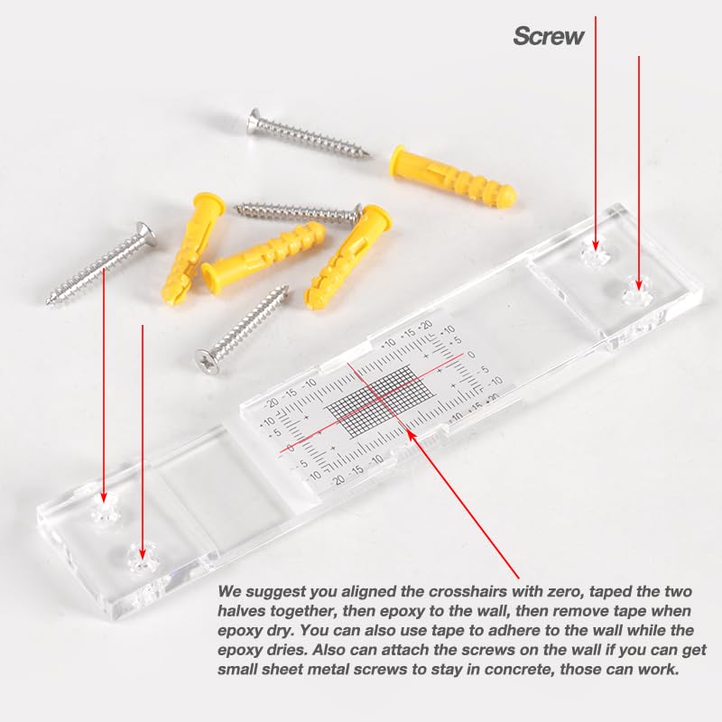 Concrete Crack Monitor - Standard & Corner Tell-Tale Crack Gauge (1PC) for Structural Monitoring, Foundation Inspection & Building Maintenance