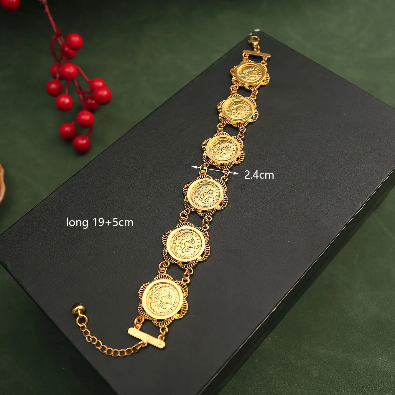 Golden Sun Bracelet for Women - 14K Gold Plated Boho Jewelry - Perfect for Summer, Beach & Festival Outfits