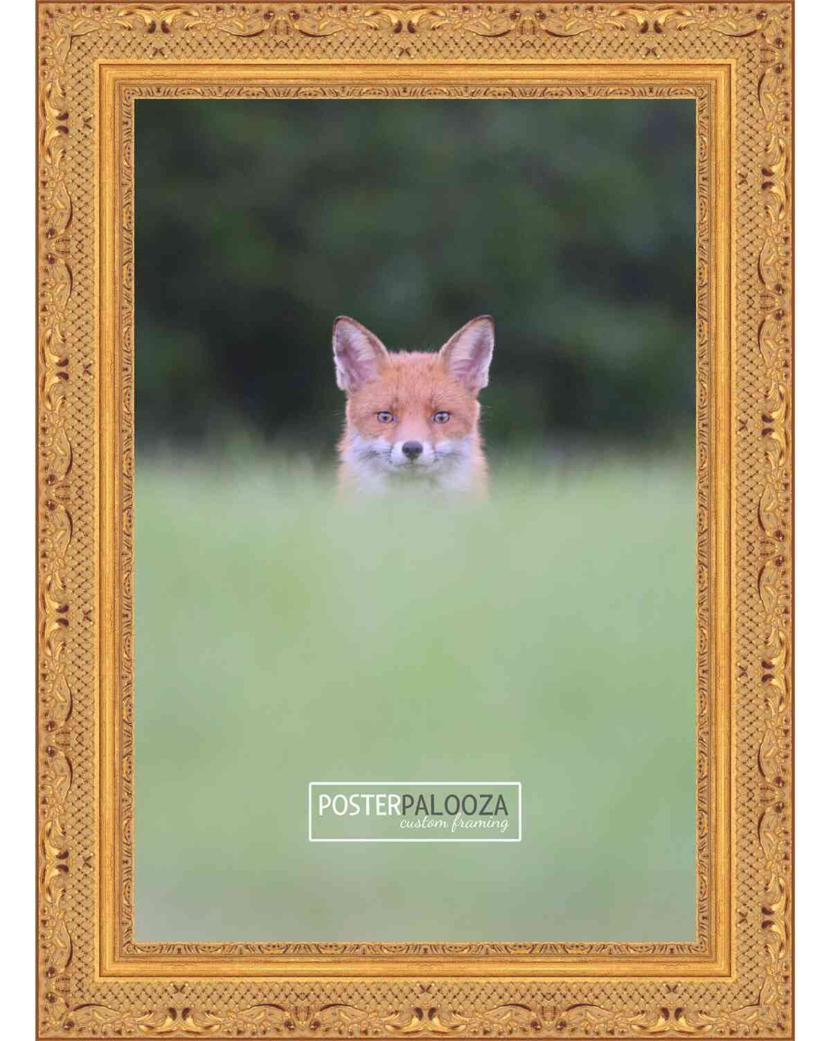 Ornate Gold 18x27 Wood Picture Frame with UV Acrylic & Foam Backing - Perfect for Posters, Artwork & Home Decor - Ready to Hang with Included Hardware