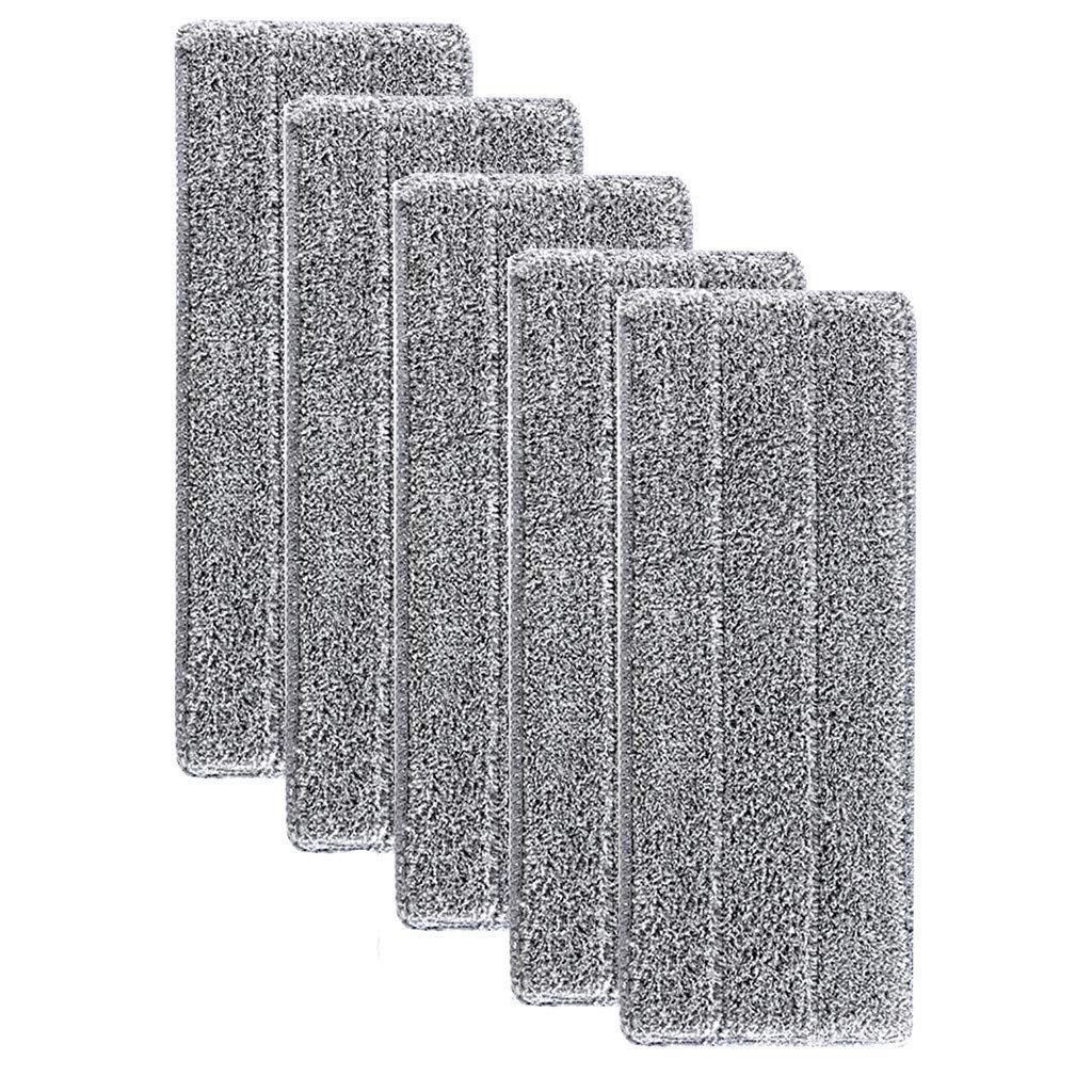 **Microfiber Mop Pad Replacement - 5PCS Washable & Reusable Mop Cloths for Spray Mop, Dust Mop - Effective Dirt Adsorption for Home & Household Cleaning**    *(Perfect for Floors, Tiles, Hardwood & Laminate - Ideal for Daily Cleaning & Deep Scrubbing)*