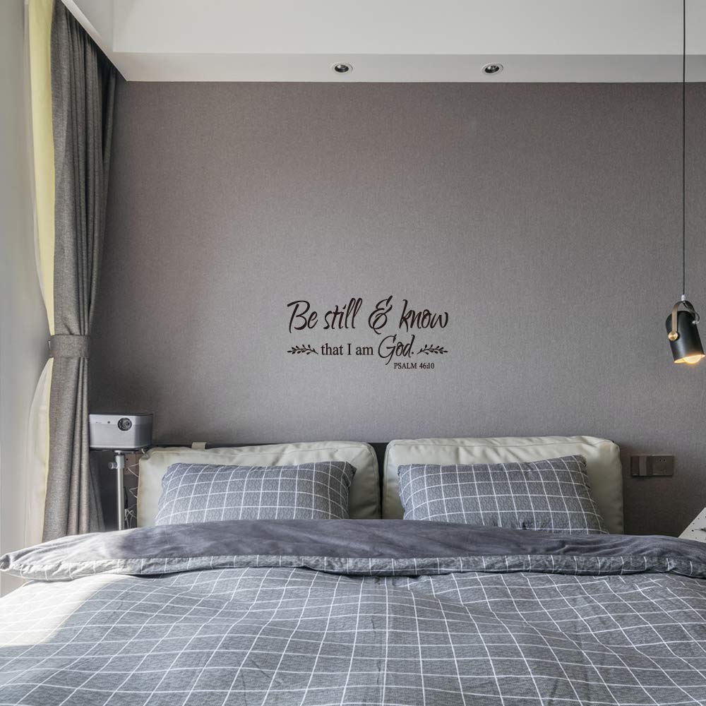 Bible Verse Wall Decal - Psalm 46:10 Christian Decor for Prayer Room
