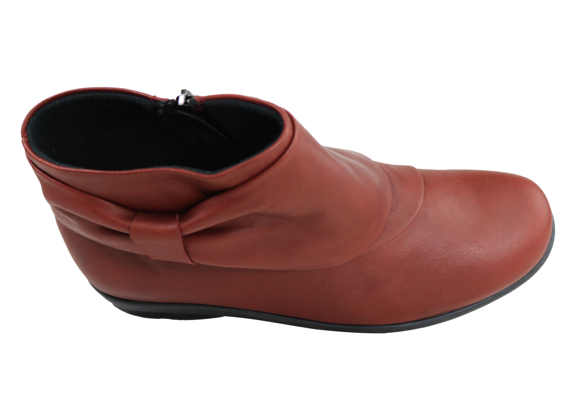 Flex & Go Women's Comfortable Leather Ankle Boots - Made in Portugal - Perfect for Work, Travel & Everyday Wear