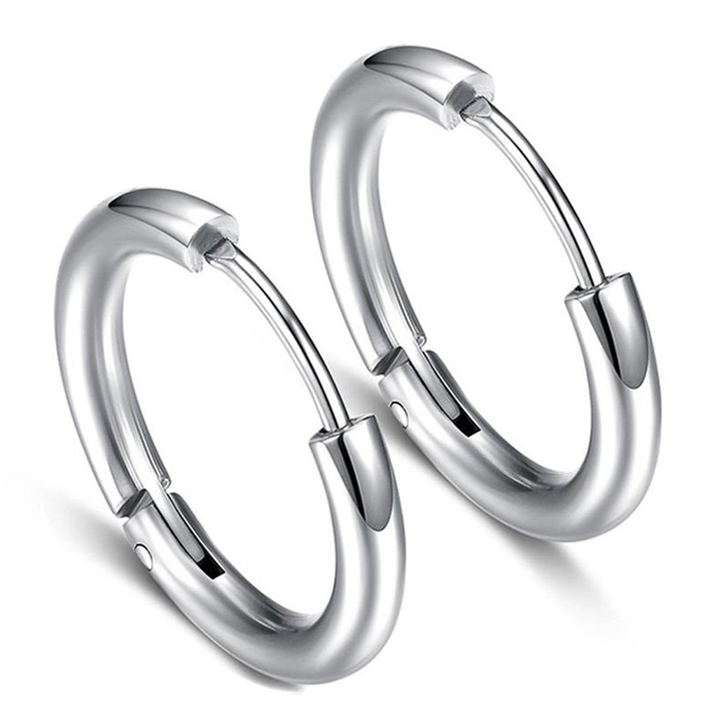 316L Surgical Stainless Steel Huggie Hoop Earrings - 6mm 8mm 10mm 11mm 12mm 14mm Hypoallergenic Cartilage Helix Earrings for Men & Women - Perfect for Daily Wear, Work, Parties and Gifts