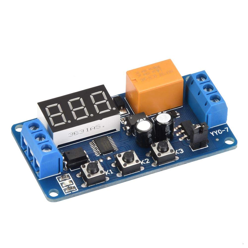 Jectse Timer Relay Module, 3V-7V DC, 3A, Normally Open, Surface Mount, -40°C to 85°C, Automatic Operation, Adjustable Cycle Timer Control Relay Time Delay Switch Module - Perfect for Industrial Automation, Home Appliances, and DIY Electronics Projects