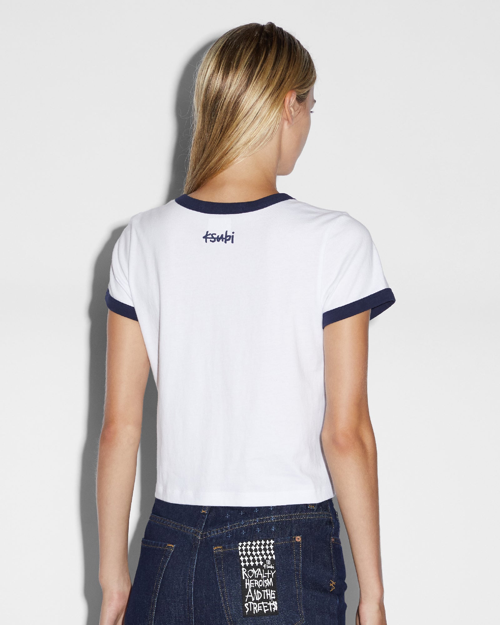 1999 MINI SS TEE - White & Navy Cotton Short Sleeve T-Shirt for Men | Casual Wear, Street Style & Everyday Outfits