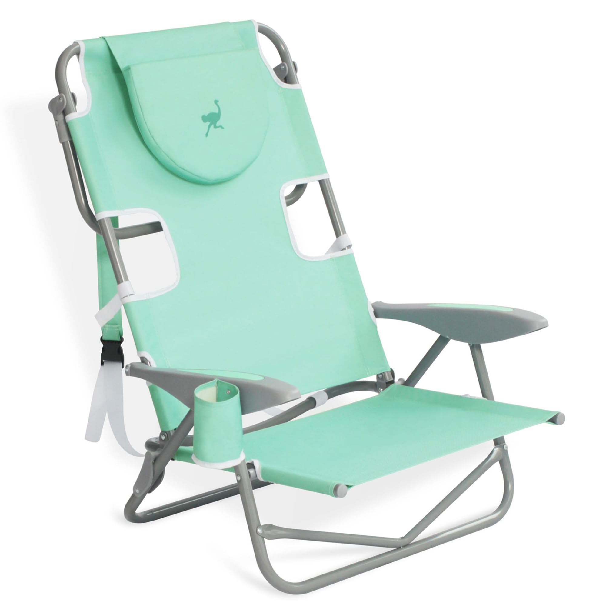 Lightweight Portable Folding Camping Chair with Backpack Straps & Cup Holder - 5-Position Reclining for Outdoor Relaxing, Picnics, Beach & Travel (4-Pack, Teal) - Perfect for Camping, Backyard, Concerts & Tailgating