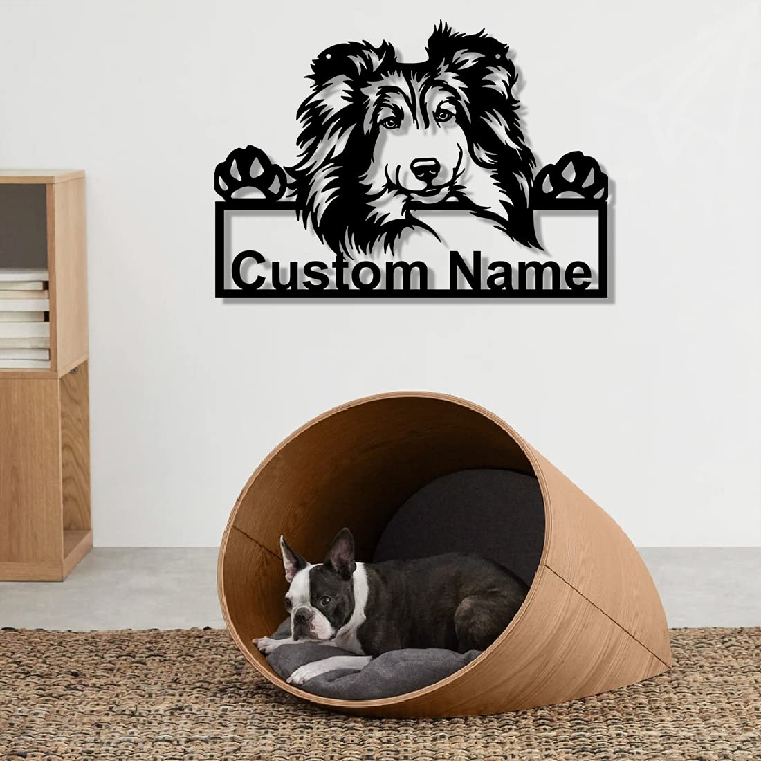 Custom Shetland Sheepdog LED Metal Wall Art - Personalized 12x12 Inch Lighted Home Decor - Perfect for Pet Lovers, Living Room, Bedroom & Office Decor