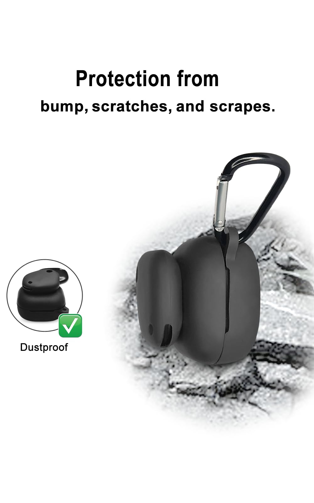 Samsung Galaxy Buds Pro 2 Case with SmartTag Holder - Compatible with Galaxy Buds 2, Buds Live - Android AirTag Alternative - Black | Perfect for Travel, Gym & Daily Use