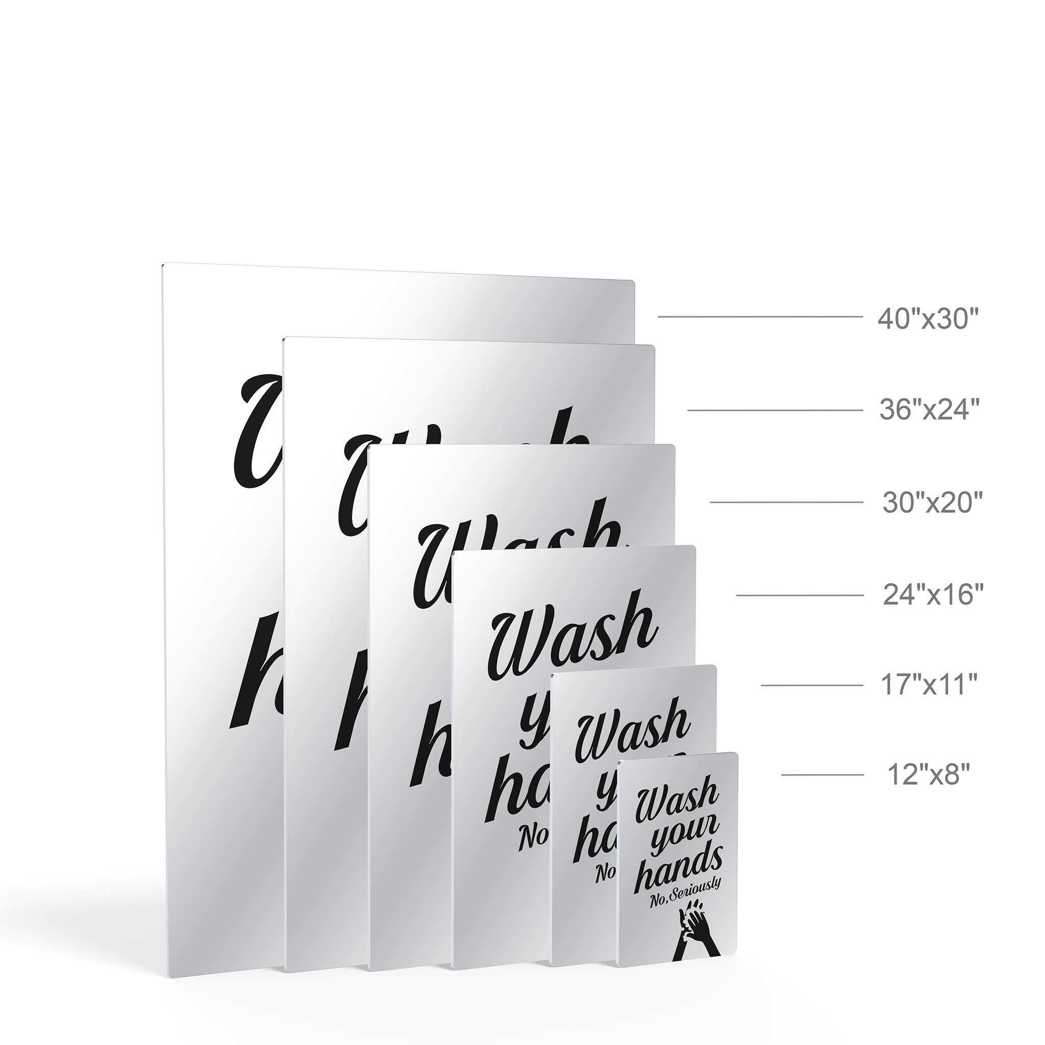 Funny Bathroom Wall Art - 'Wash Your Hands No Seriously' Metal Print Sign | 24x16 Ready to Hang Home Decor | Made in USA | Perfect for Powder Rooms, Guest Baths & Farmhouse Style Decor