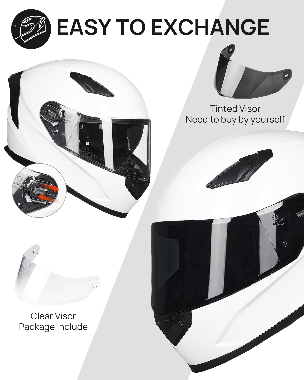 **DOT Certified ILM Full Face Motorcycle Helmet with Anti-Fog Pinlock & Heated Shield - Unisex for Men & Women - Ideal for Snowmobile, Street & Off-Road Riding**