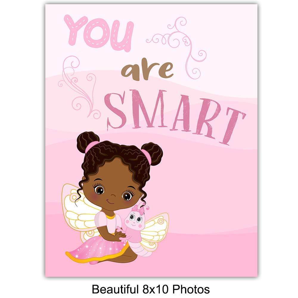 Black Girl Wall Art - Princess Decor for Toddler Bedroom & Gifts