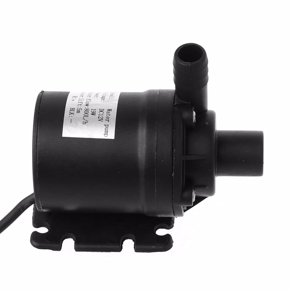 12V Solar Brushless DC Water Pump - 800L/H 5m High Flow Circulating Pump, 19W Durable Submersible Pump for Aquariums, Hydroponics, Solar Water Systems & Outdoor Fountains