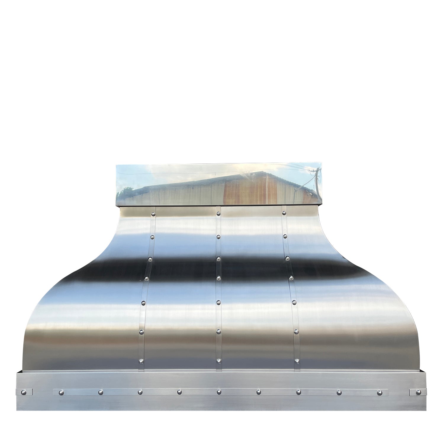 RHM Custom Bell Style Stainless Steel Range Hood with Mirror Accent SH1 6TR - Modern Kitchen Ventilation for Home & Restaurant Use