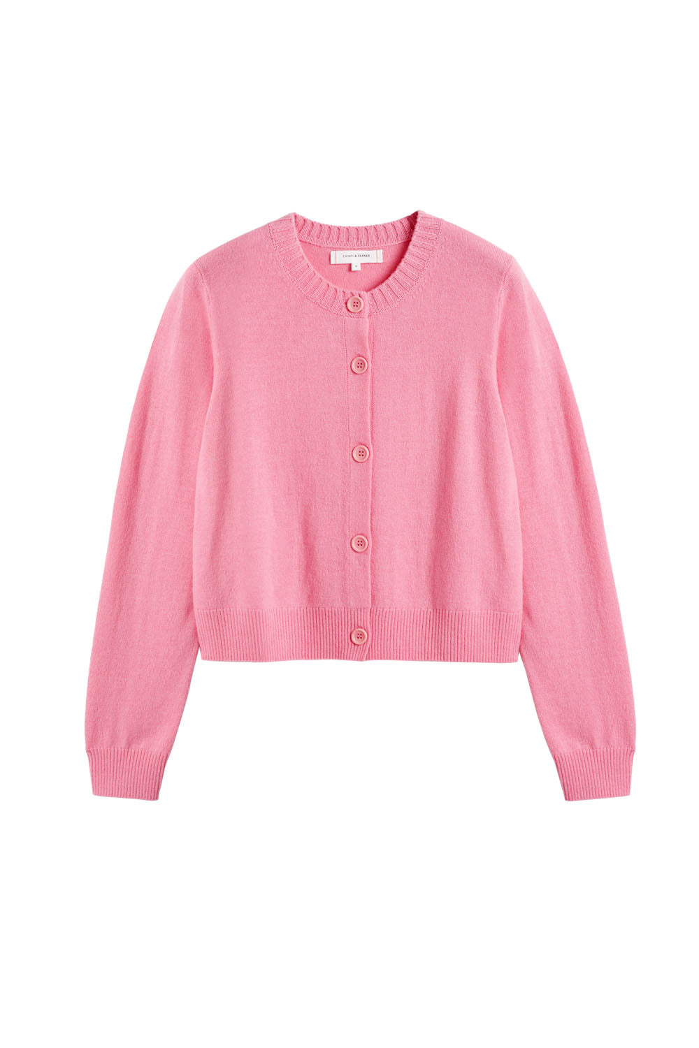 Soft Pink Wool Cashmere Blend Crew Neck Cardigan for Women - Cozy Winter Sweater for Office, Date Night & Casual Outfits