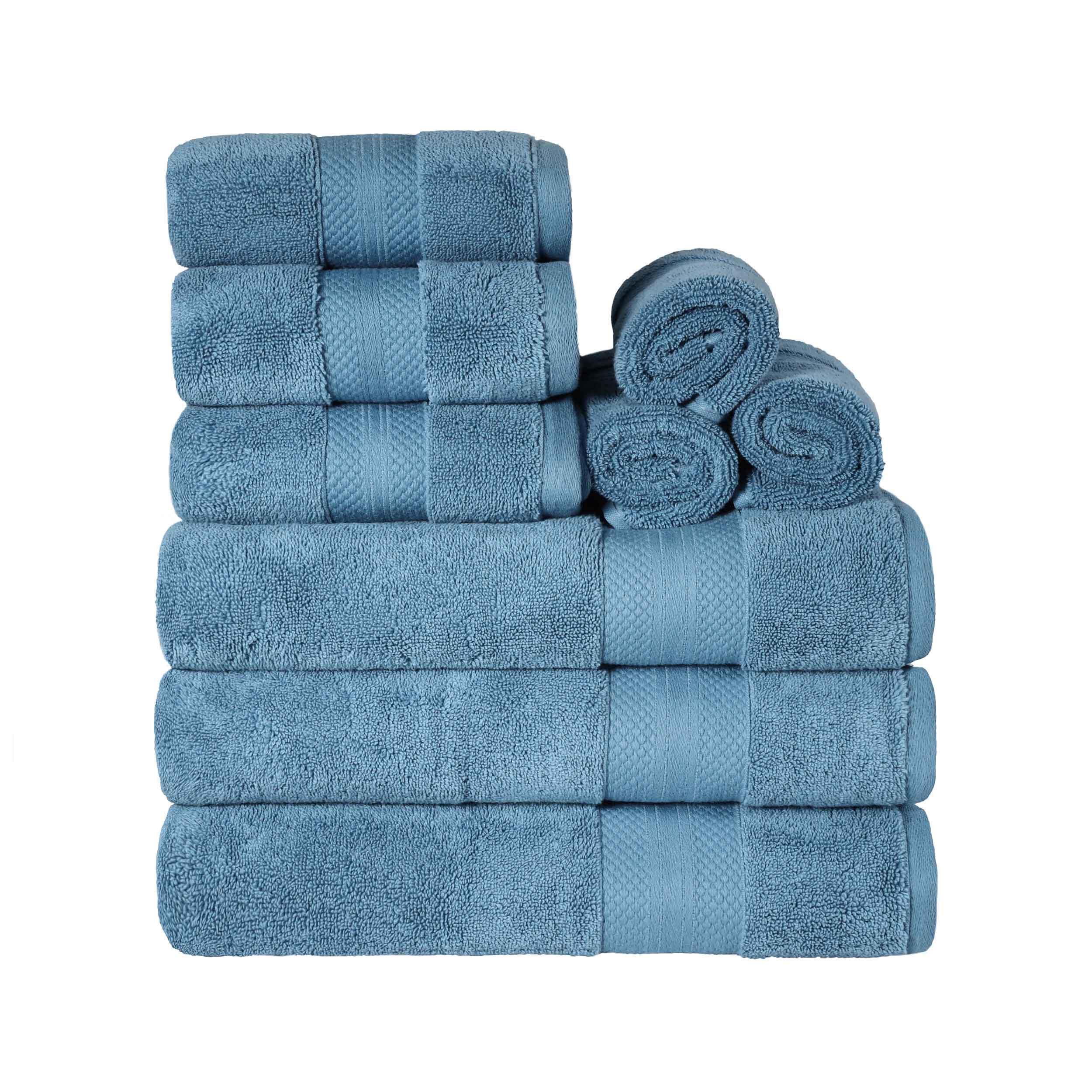 Premium 9-Piece Turkish Cotton Towel Set - Ultra Soft, Highly Absorbent Bath & Beach Towels for Spa, Pool, Gym & Luxury Home Use